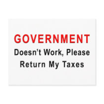 Government Doesn't Work Post Card
