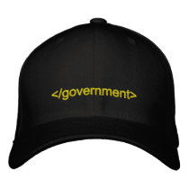 Government End Tag Embroidered Baseball Caps