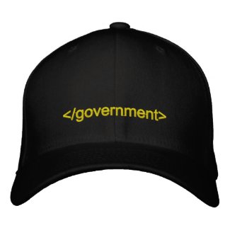 Government End Tag embroideredhat