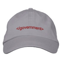 Government End Tag embroidered hats