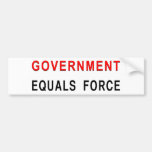 Government Equals Force Bumper Sticker