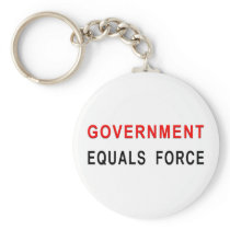 Government Equals Force Keychain