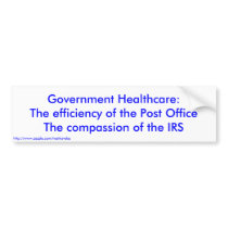 Government Healthcare:The efficiency of the Pos... bumper stickers by Matkovska Government Healthcare:The efficiency of the Pos... bumper stickers
