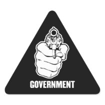 Government is Force Warning Sticker stickers