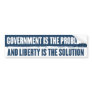 Government Is The Problem Bumper Sticker Government Is The Problem Bumper Sticker