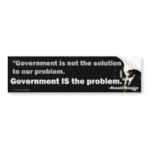 Government is the problem bumper stickers by shanasfo Government is the problem bumper stickers