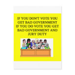 government jury duty joke postcards