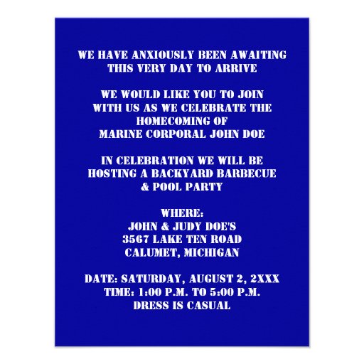 GOVERNMENT MILITARY ~ EAGLE PARTY INVITATION