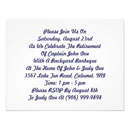 Government & Military Retirement Party Invitations