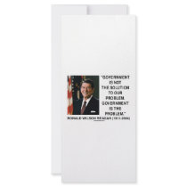 Government Not Solution To Problem Is The Problem rack cards