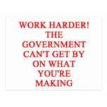 government spending joke post card