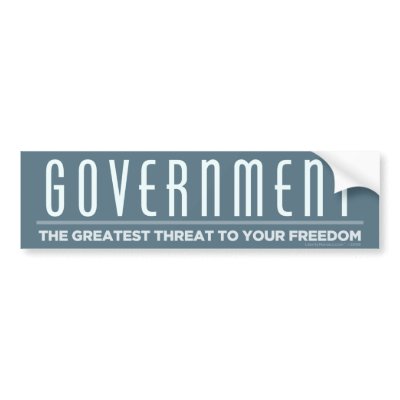 Government Threat Bumper Sticker by Libertymaniacs