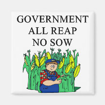 government waste joke fridge magnet