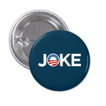 Government's a Joke (Dark Blue) Pinback Buttons