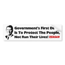 Government's First Duty Bumper Sticker