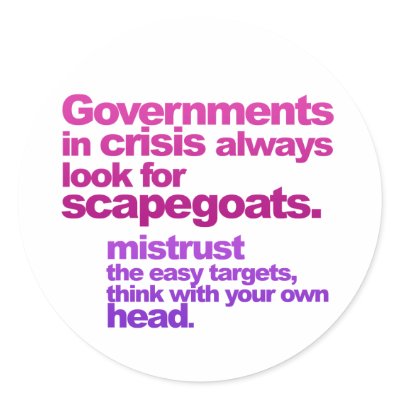 governments in crisis round sticker by myminimallook