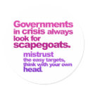 governments in crisis stickers