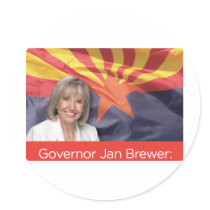 Governor Jan Brewer Round Sticker
