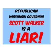 governor scott walker post card