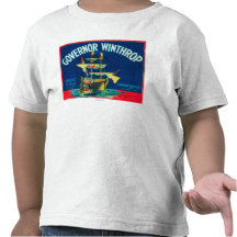 Governor Winthrop Apple Label (red) - Yakima, WA Shirts