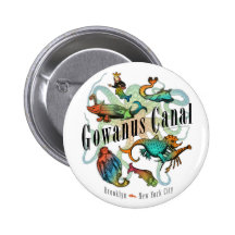 Gowanus Canal of Brooklyn, NY Pinback Buttons