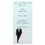 Gown and Tuxedo Reception Menu Customized Rack Card