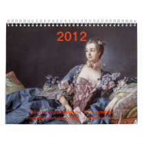 gown madame de pompadour wall calendar