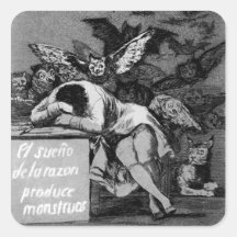 Goya The Sleep of Reason Produces Monsters Sticker