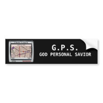 GPS God Personal Savior bumper stickers