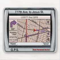 GPS God Personal Savior mousepads by Christian_Art GPS God Personal Savior mousepads