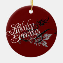 Gpthic Holiday Greetings Ornament