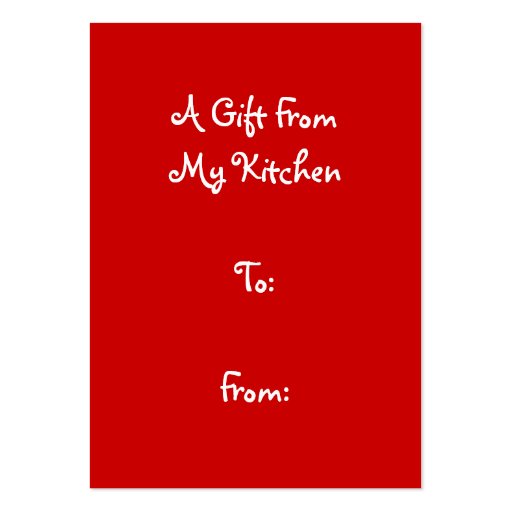GR8 Retro Style Kitchen Home Canning Gift Tag Card Business Card Templates (back side)