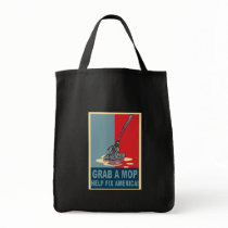Grab a Mop and Help Clean Up America Pop Art Tee bags