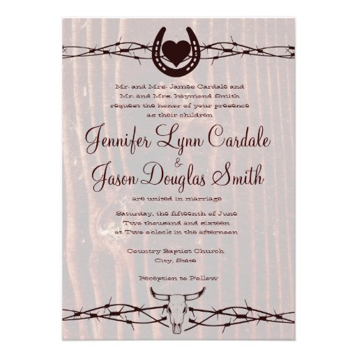 Grab your Boots Country Western Wedding Invitation