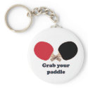 Grab Your Paddle Ping Pong Key Chain