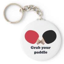 Grab Your Paddle Ping Pong Key Chain