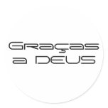 "Graças a Deus" sticker