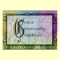Grace, Generosity, Gratitude Card by FannieC Grace, Generosity, Gratitude Card