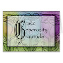 Grace, Generosity, Gratitude Card