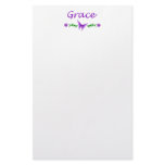 Grace (Purple Butterfly) Stationery