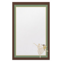 Graceful Ballerina Dancer Unlined Stationery