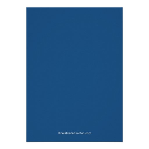 Graceful Blue Bride Bridal Shower Invitation Blue