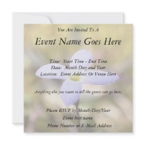 Graceful Bluet Flower Personalized Invite