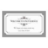 Graceful border black gray out of town gift bag rectangular stickers