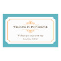 Graceful border orange blue out of town gift bag sticker