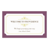 Graceful border plum purple out of town gift bag stickers