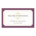 Graceful border plum purple out of town gift bag sticker