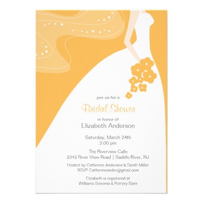 Graceful Bride Bridal Shower Invitation Beeswax