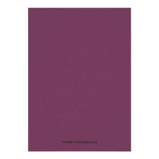 Graceful Bride Bridal Shower Invitation Plum