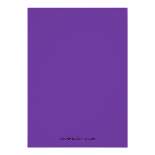 Graceful Bride Bridal Shower Invitation Purple